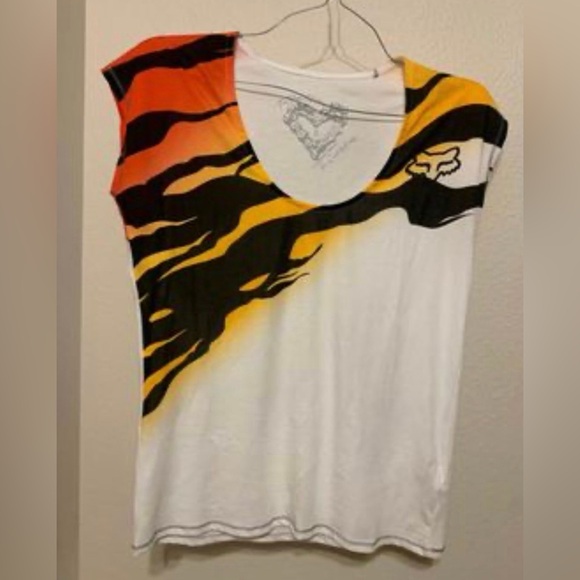 Fox Tops - Vintage Fox Racing blouse size small women's